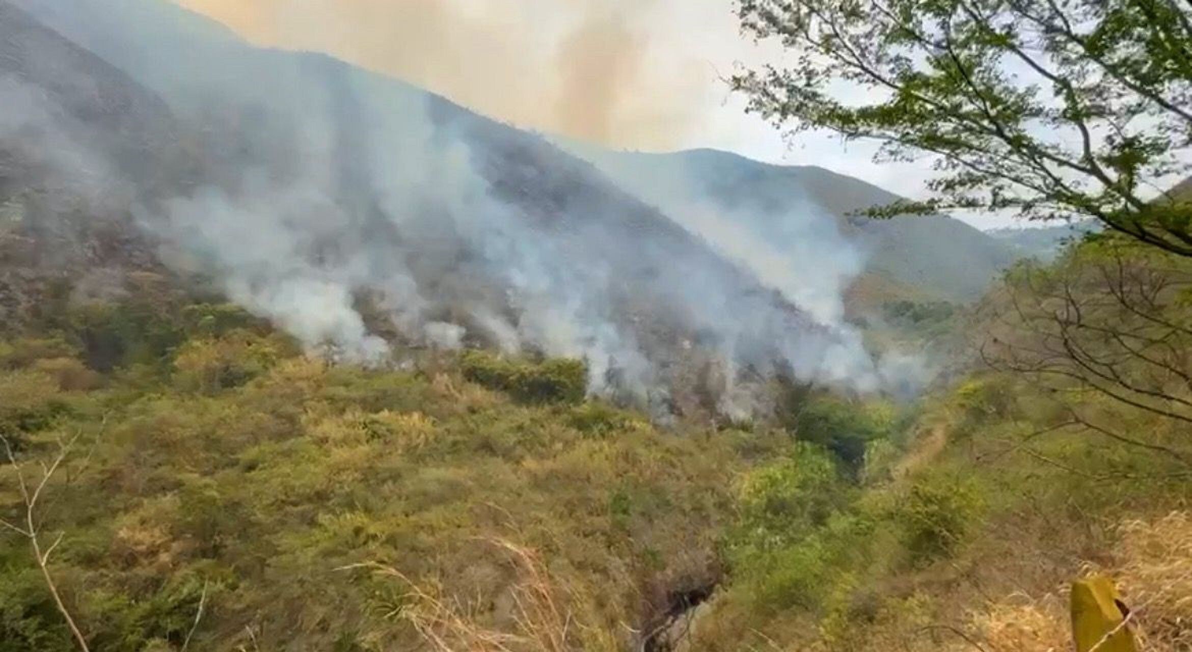 Las autoridades buscan a cuatro sujetos sospechosos de haber provocado el incendio. Foto: Cortesía.
