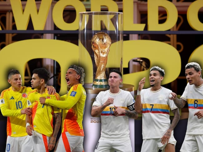 Jugadores de la Selección Colombia y Mundial del 2026. Fotos: Getty Images y W Radio.