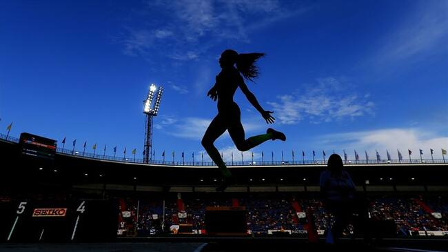 Ibargüen consiguió su mejor salto en el quinto intento. Foto: Getty Images