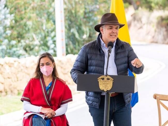 Nosotros vamos a congelar todos los gastos de personal y de adquisición de bienes y servicios por cinco años prorrogables, dijo el jefe de Estado desde el occidente de Boyacá.. Foto: Cortesía Presidencia