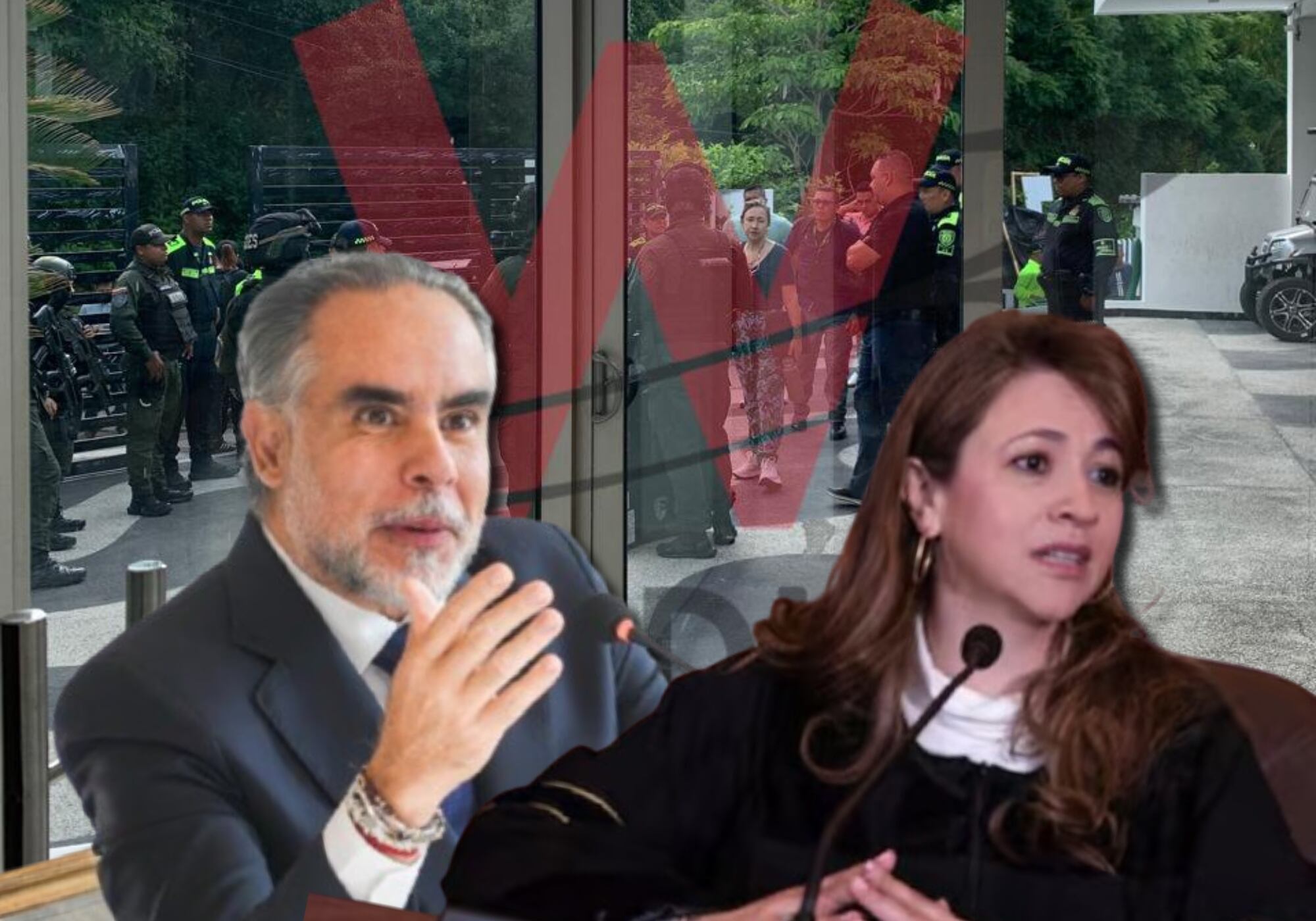 Magistrada Cristina Lombana y ministro Armando Benedetti | Fotos: Corte Suprema y Presidencia (W Radio)