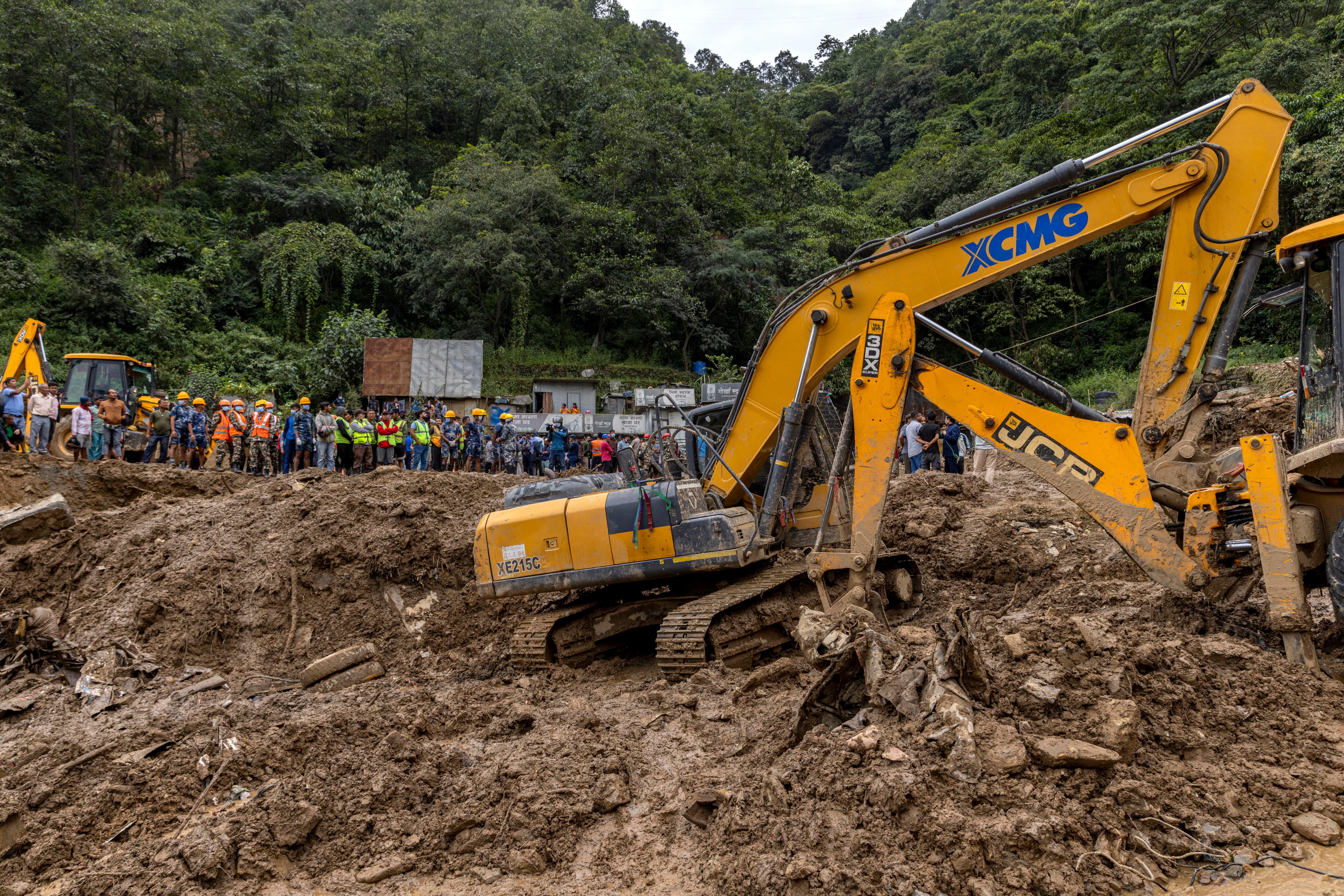 Deslizamiento de tierras en Nepal. I Foto: EFE/EPA/NARENDRA SHRESTHA.