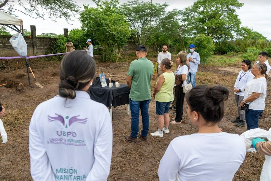 cuerpos de posibles desaparecidos en El Copey. Foto: Cortesía: UBPD