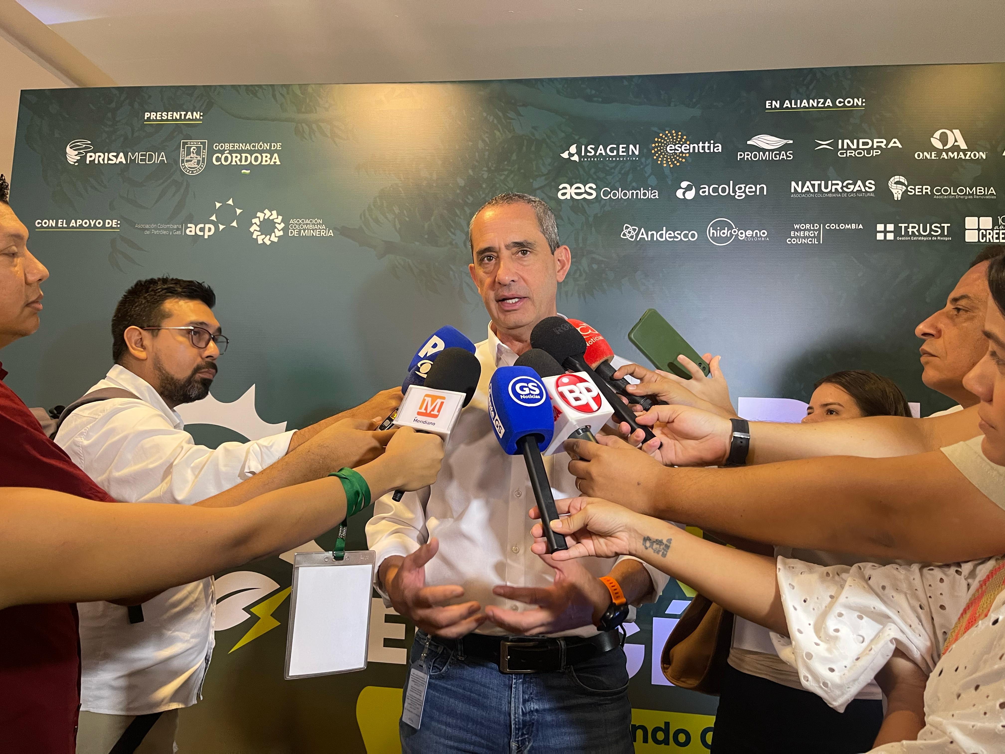 Ricardo Arango, gerente de Afinia, hablando ante medios de comunicación. Foto: suministrada.