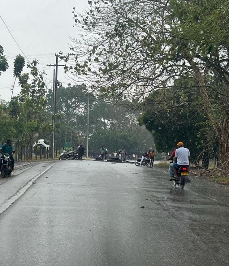 Reportan bloqueos en cuatro municipios de Córdoba por paro minero. Foto: cortesía.