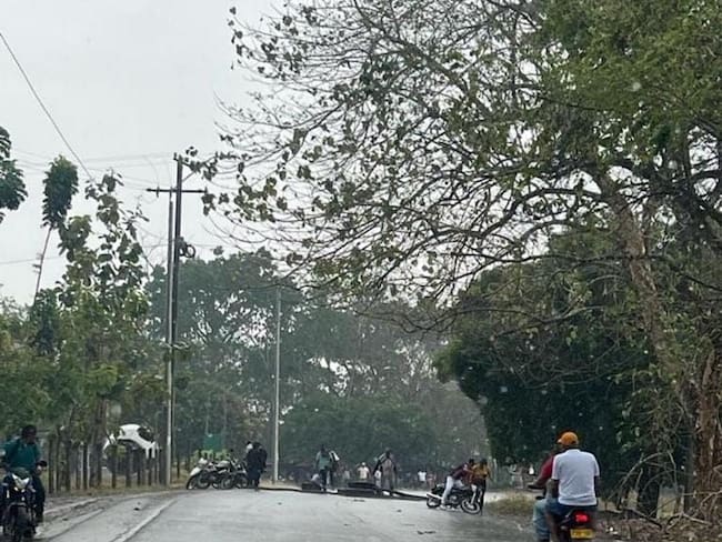 Reportan bloqueos en cuatro municipios de Córdoba por paro minero. Foto: cortesía.