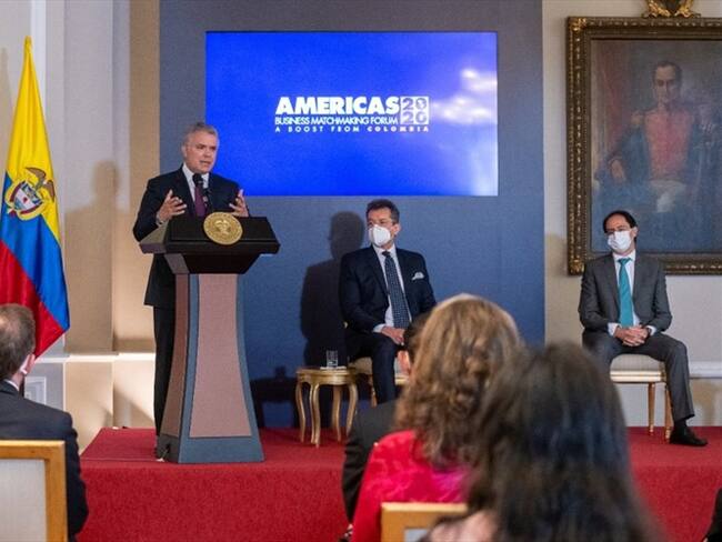 El presidente Iván Duque defendió su gestión en momentos en los que se anuncia un referendo para revocar su mandato. Foto: Presidencia de la República