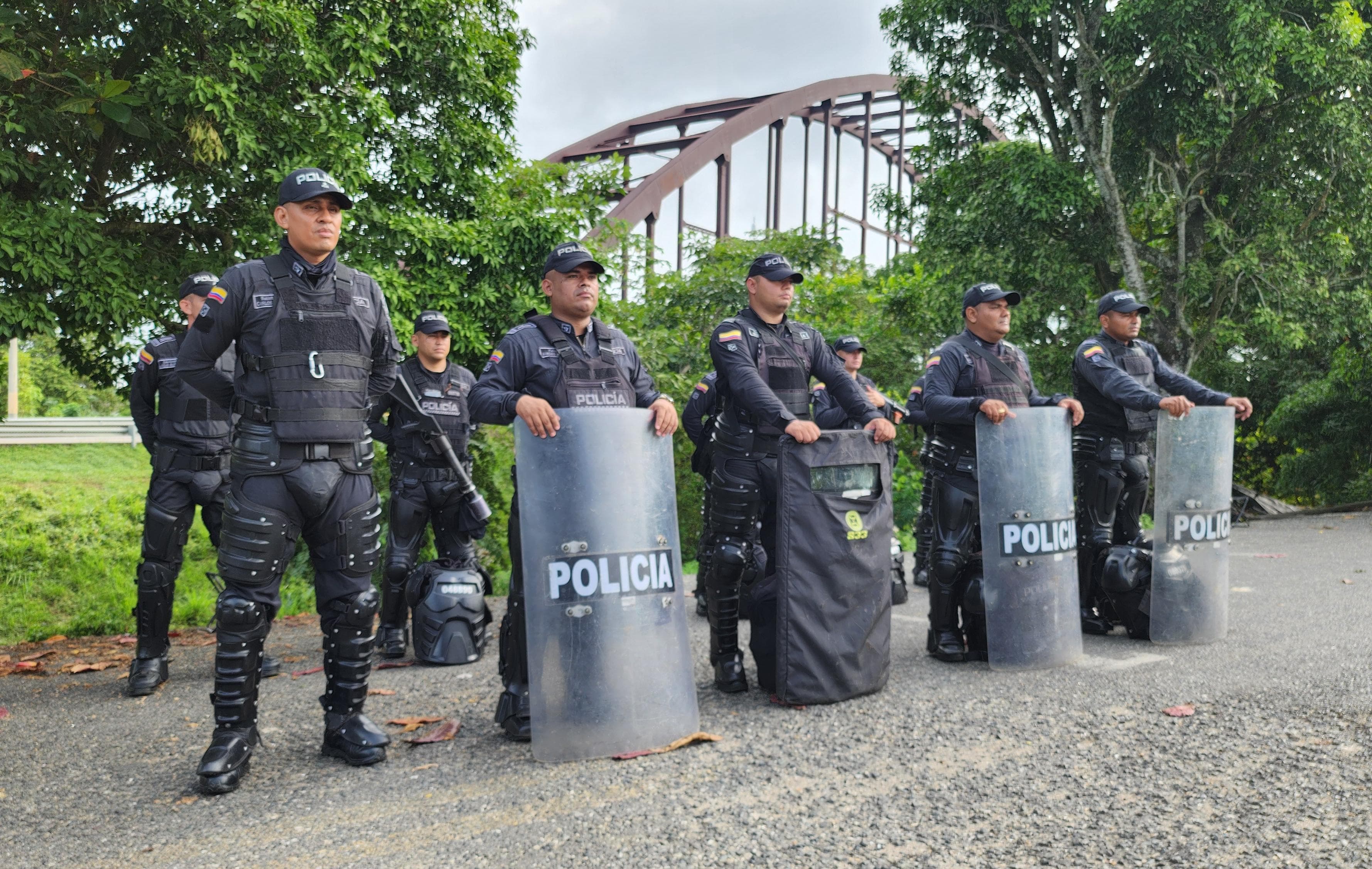 Córdoba: despliegan fuerte dispositivo de seguridad ante anuncio de paro minero. Foto: Policía Nacional.