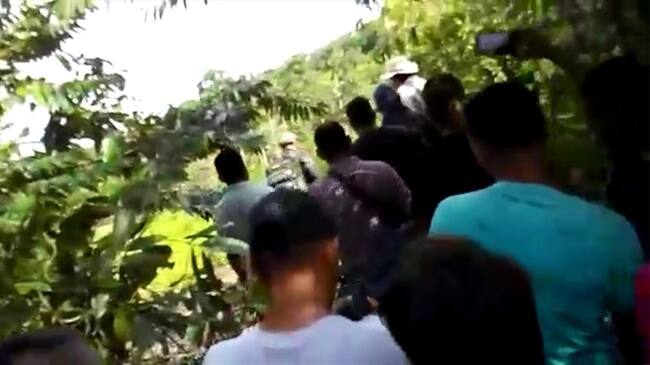 Operativo causa discusiones entre autoridades y cultivadores de coca en Norte de Santander. Foto: Cortesía