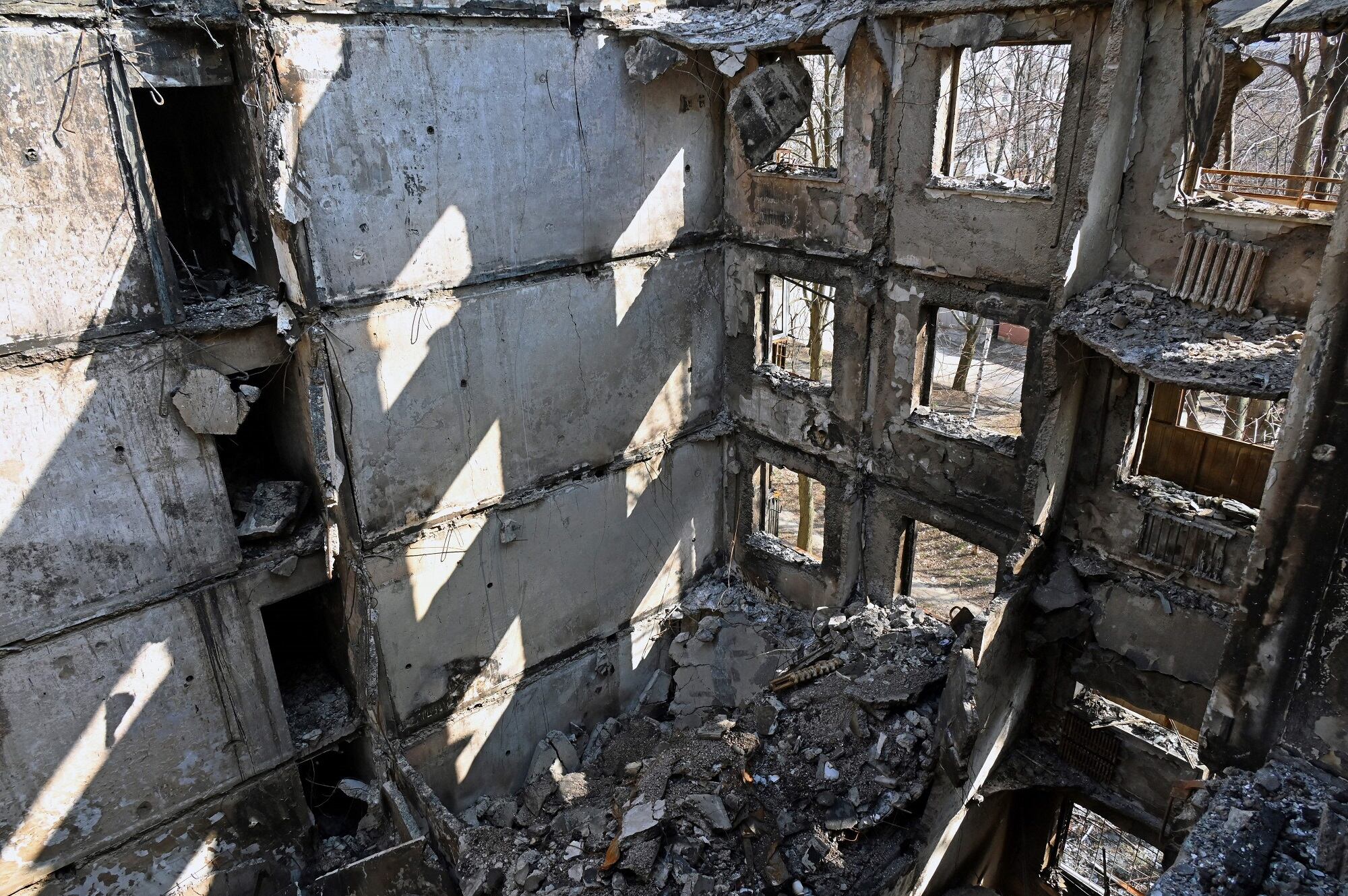 Járkov, ciudad ucraniana cerca a la frontera con Rusia (Photo by SERGEY BOBOK / AFP) (Photo by SERGEY BOBOK/AFP via Getty Images)