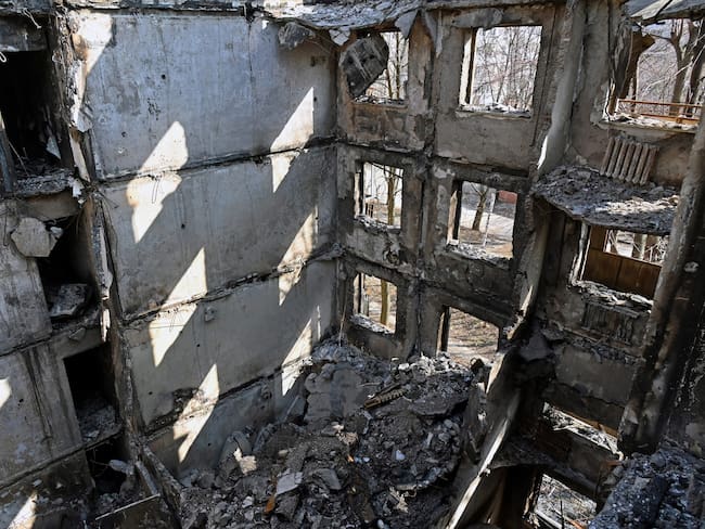 Járkov, ciudad ucraniana cerca a la frontera con Rusia (Photo by SERGEY BOBOK / AFP) (Photo by SERGEY BOBOK/AFP via Getty Images)