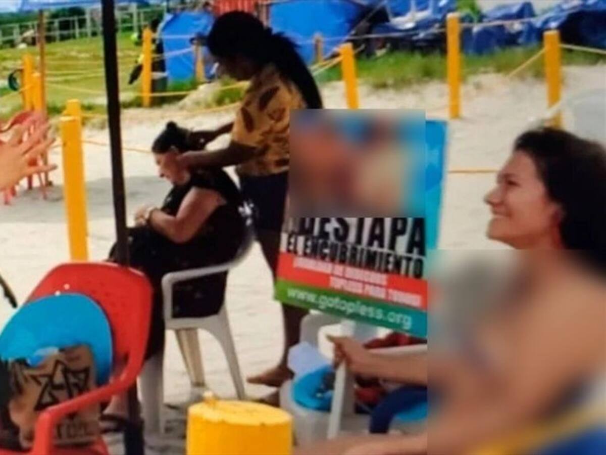 El comparendo fue injusto: mujer que hizo topless en Cartagena