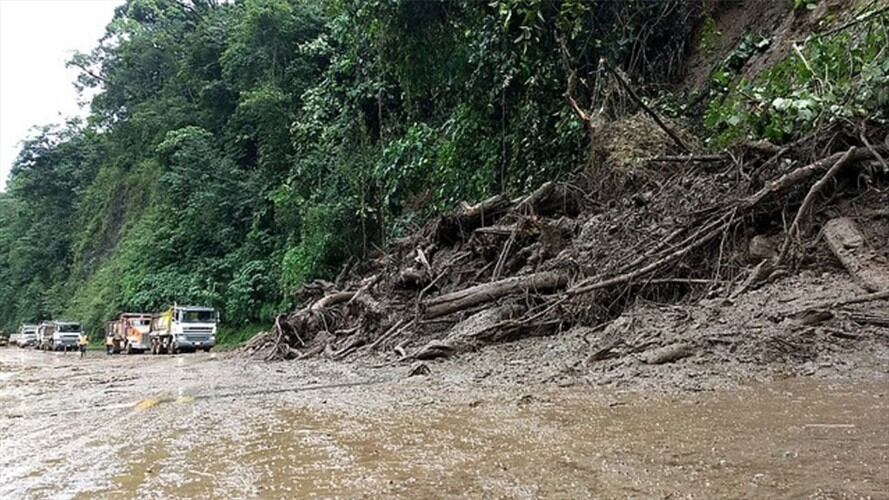 Aguaceros recrudecen la situación de la vía Bogotá-Villavicencio. Foto: Colprensa