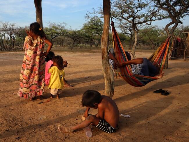 Imagen de referencia de niños wayúu. Foto: Colprensa.