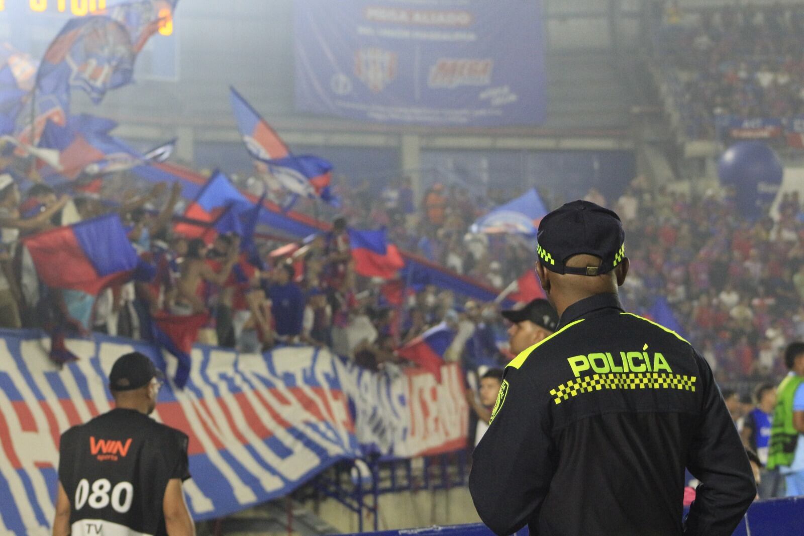 Seguridad en el estadio Sierra Nevada/ Policía Metropolitana de Santa Marta.