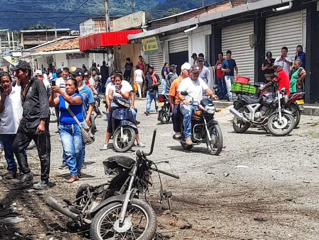 Se altera el orden público en Corinto, Cauca, por ataque de las disidencias. Crédito Cortesía.
