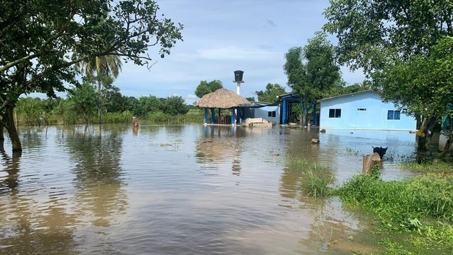 Cerca de 500 familias campesinas están inundadas en zona rural de Montería. Foto: cortesía.
