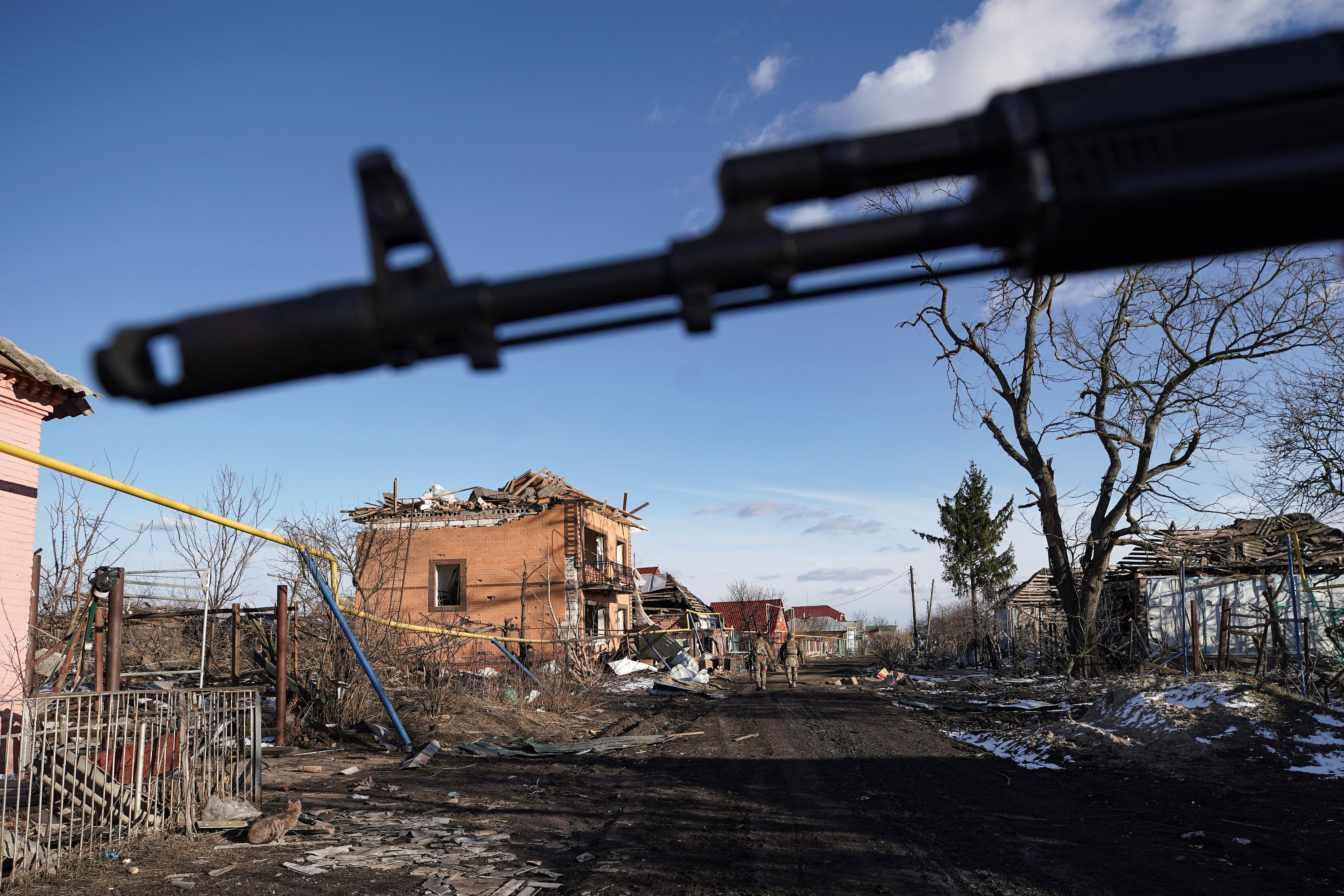 Soldados rusos en el distrito de Kursk en Rusia. FOTO: TATYANA MAKEYEVA/AFP via Getty Images