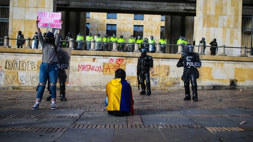 Manifestaciones en Colombia. Foto: Referencia Getty