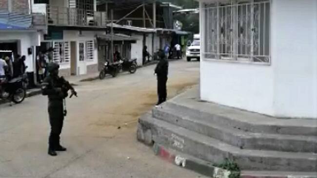 La Fuerza Pública reaccionó y se produjo un combate durante varios minutos. Foto: Cortesía