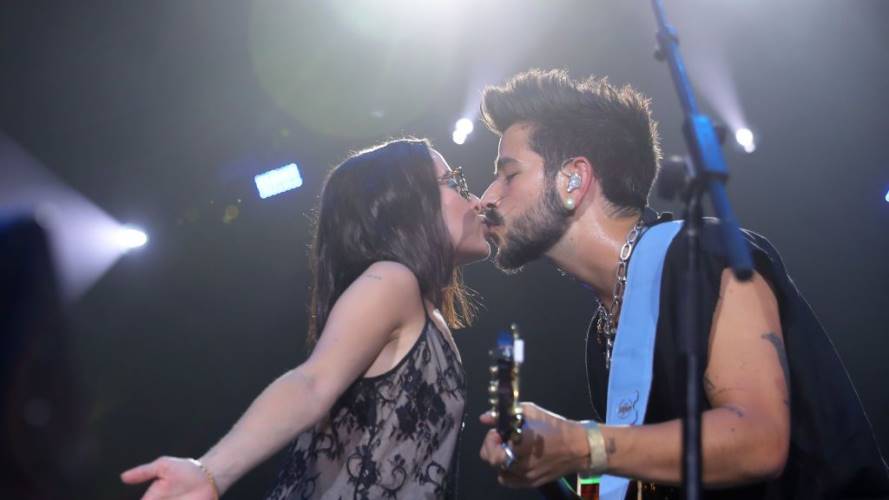 Evaluna y Camilo en Uforia Latino Mix Live. Créditos: Getty Images /Omar Vega