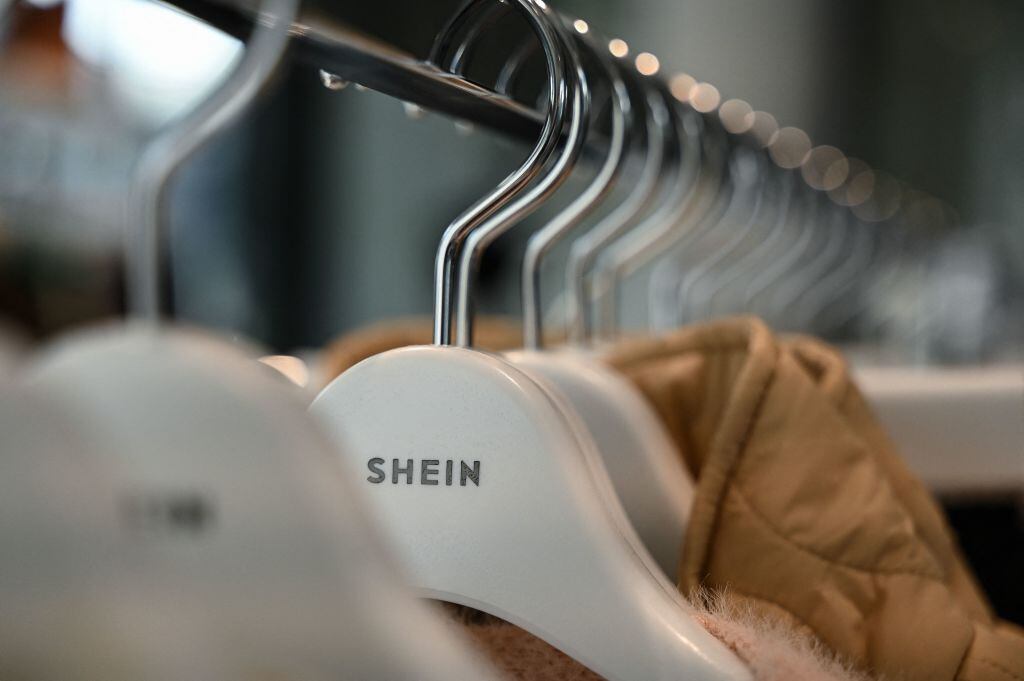Shein logo. (Photo by RICHARD A. BROOKS/AFP via Getty Images)