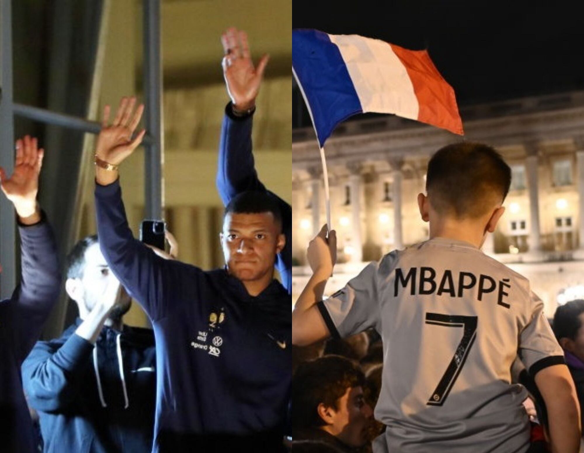 Recibimiento a la Selección de Francia en París tras perder la final contra Argentina en el Mundial de Qatar 2022. Foto: Getty Images.