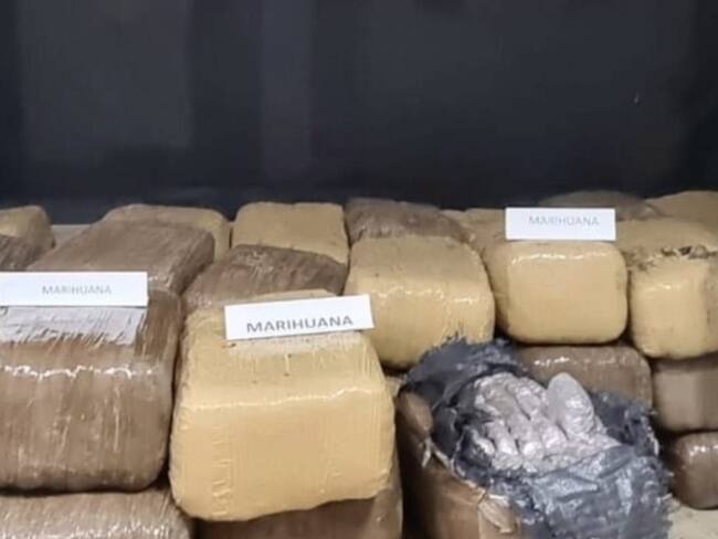 El alucinógeno tenía como destino la ciudad de Cali. Crédito: Departamento de Policía Cauca.