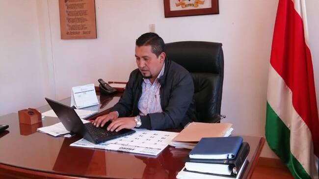 El cuerpo del uniformado será sepultado en la tarde de este 13 de enero.. Foto: La W (Alcalde de Cómbita)