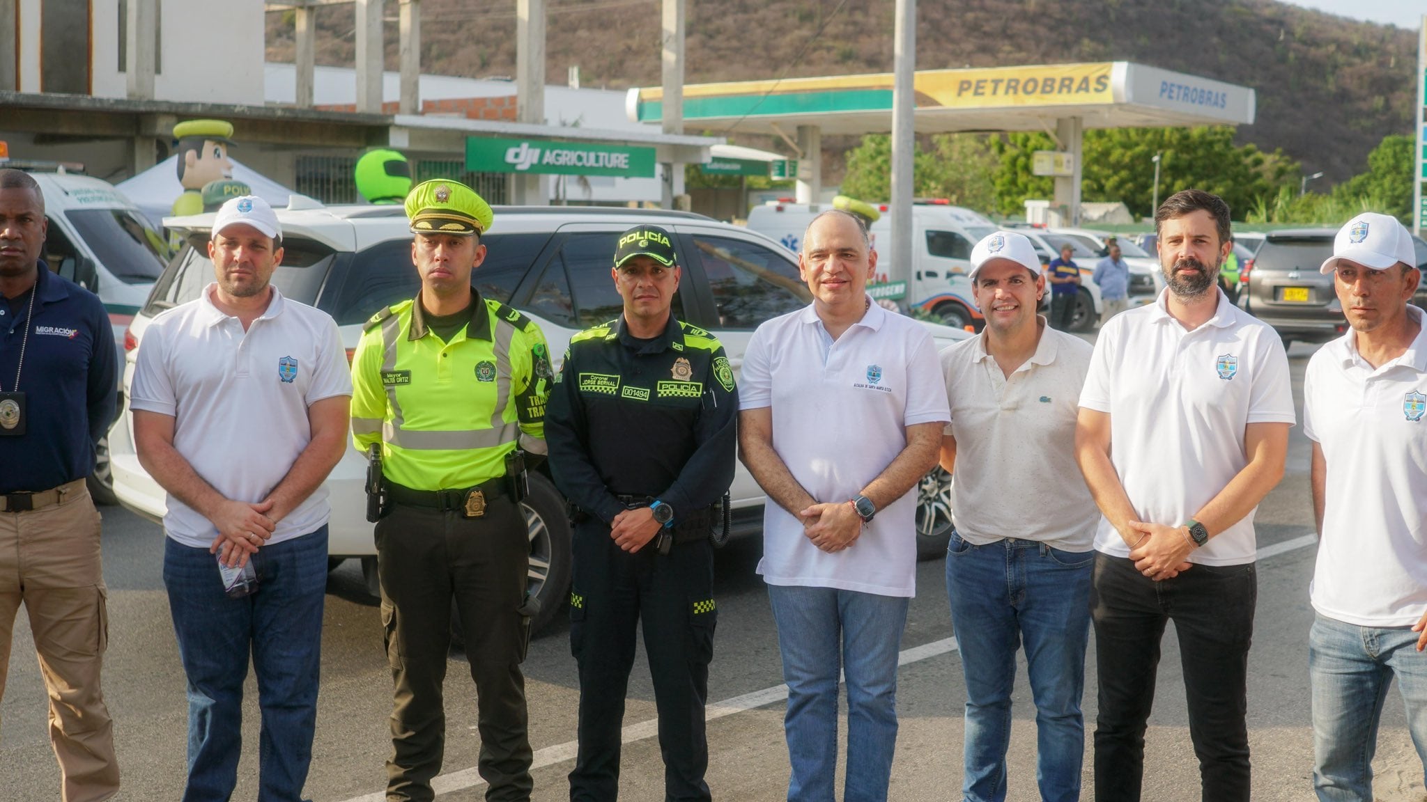 Bienvenida a los turistas en Santa Marta. Foto: cortesía Alcaldía de Santa Marta.
