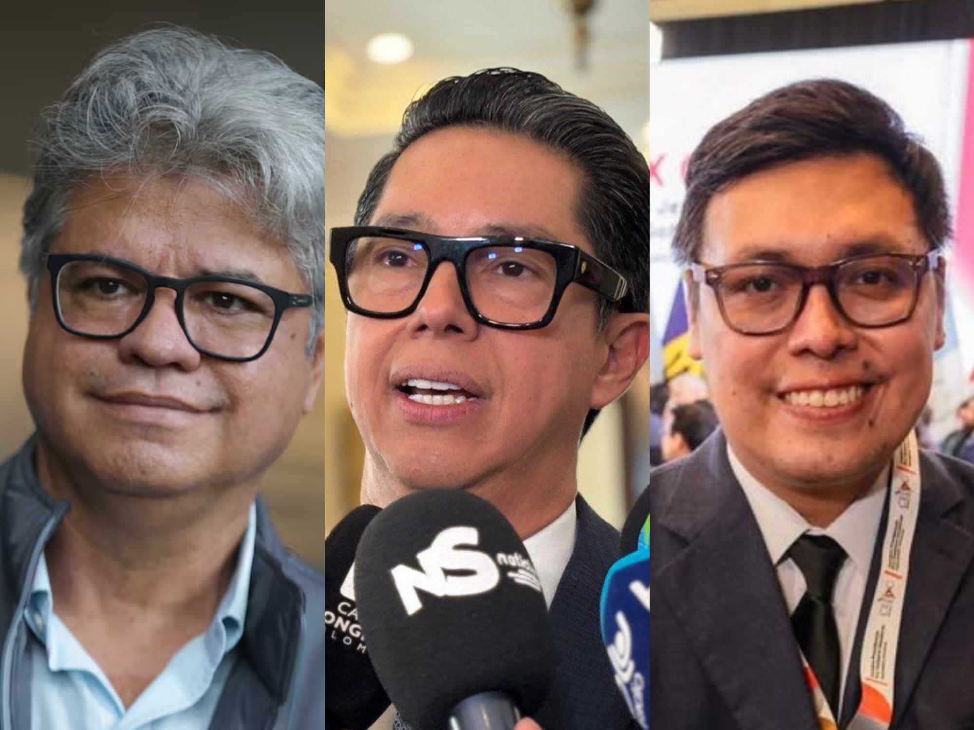 Wilson Arias, Pedro Flores y Wally Opina