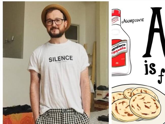 Eddie White, ilustrador australiano aseguró en W Fin de Semana que está enamorado de Colombia y que encontró en el país un lugar para hacer su arte.. Foto: