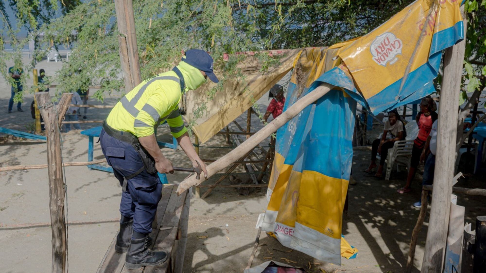 Recuperación del espacio público. Foto: Alcaldía de Santa Marta.