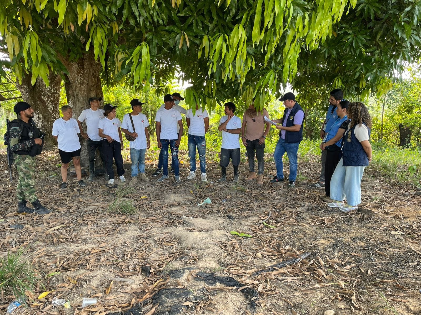 Comisión humanitaria recibió a personas secuestradas. Foto: Cortesía.