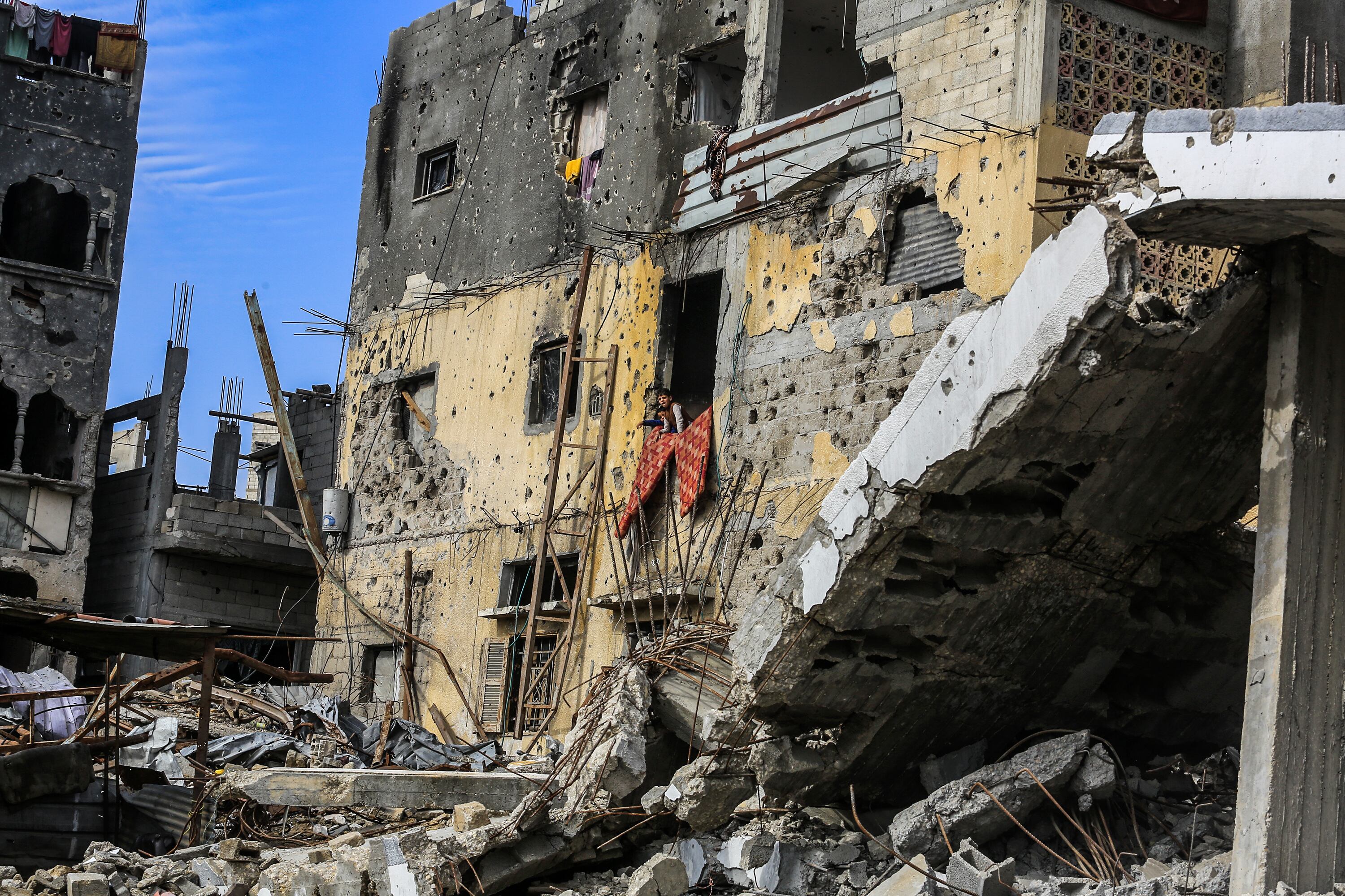 Escombros en el norte de Gaza. FOTO: Abed Rahim Khatib/Anadolu via Getty Images
