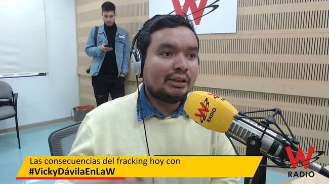 Carlos Santiago, vocero de una funcación que se opone al fracking. Foto: La WCon Vicky Dávila
