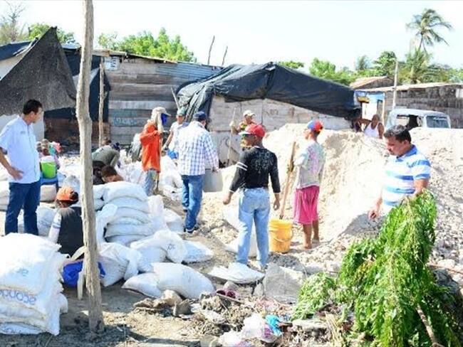 Alerta por desbordamiento de la Ciénaga Grande de Santa Marta. Foto: Policía Ciénaga