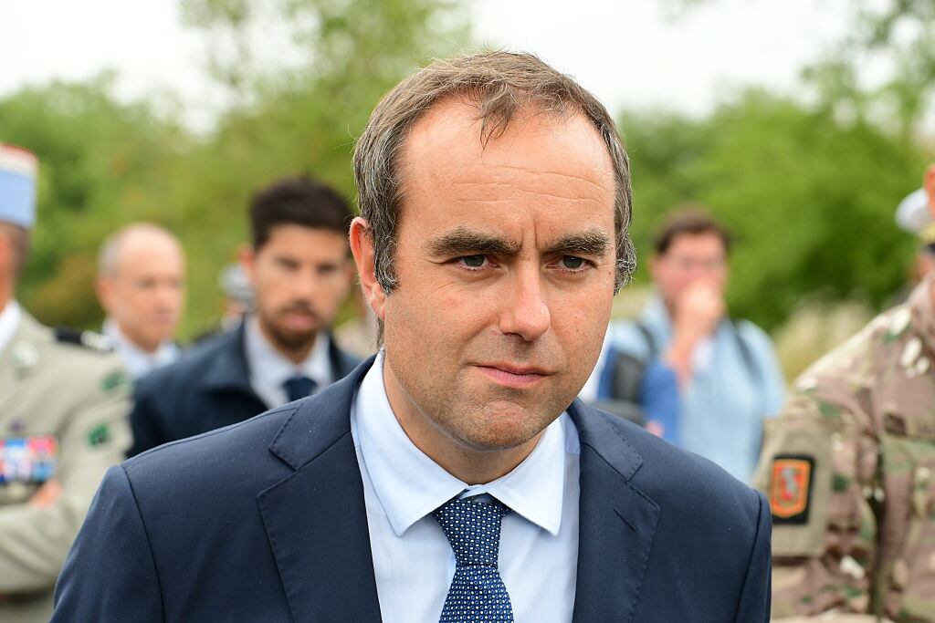 Sébastien Lecornu es nombrado nuevo primer ministro francés por el presidente Emmanuel Macron en Valence, Drome, el 1 de septiembre de 2025. (Foto de Romain Doucelin/NurPhoto vía Getty Images)