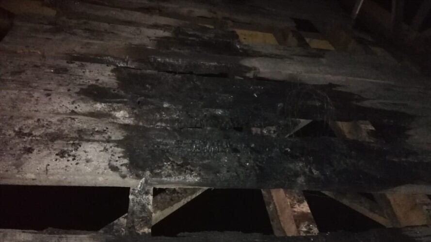 Incineración de puente en Cauca. Foto: Cortesía Sucesos Cauca