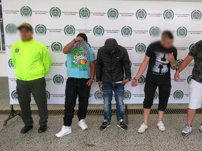 Capturan a cuatro presuntos fleteros en Popayán. Foto: Policía