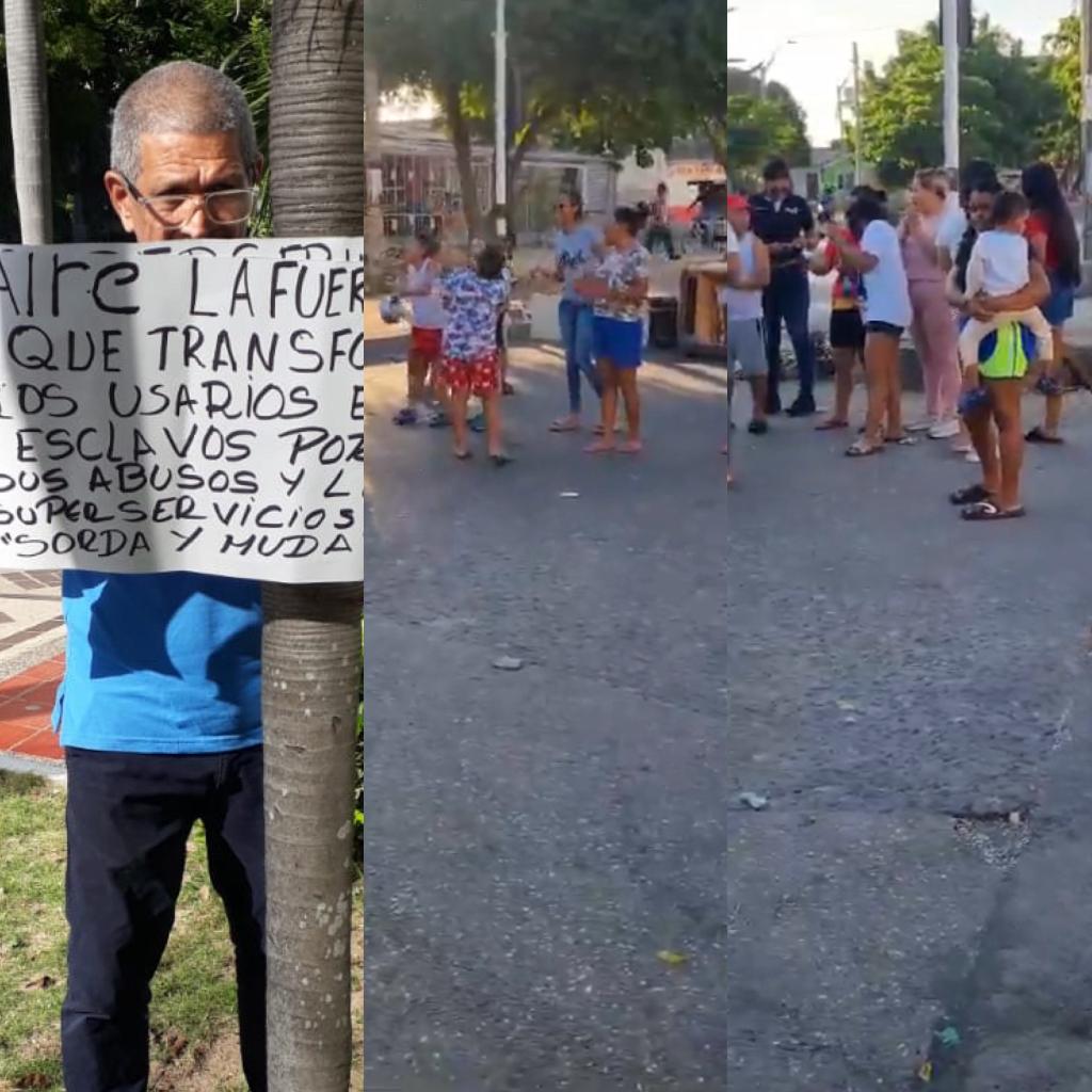 Protestas ciudadanas contra Air-e. Foto: suministrada.