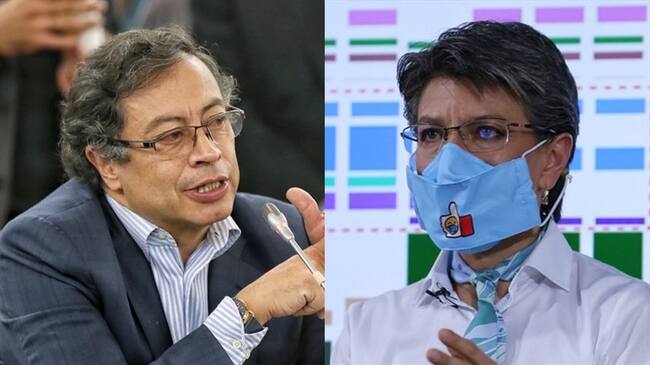 Gustavo Petro pidió a la alcaldesa Claudia López rectificar el trino en el que relaciona la donación hecha por Colombia Humana a la Primera Línea con hechos de vandalismo. Foto: Colprensa