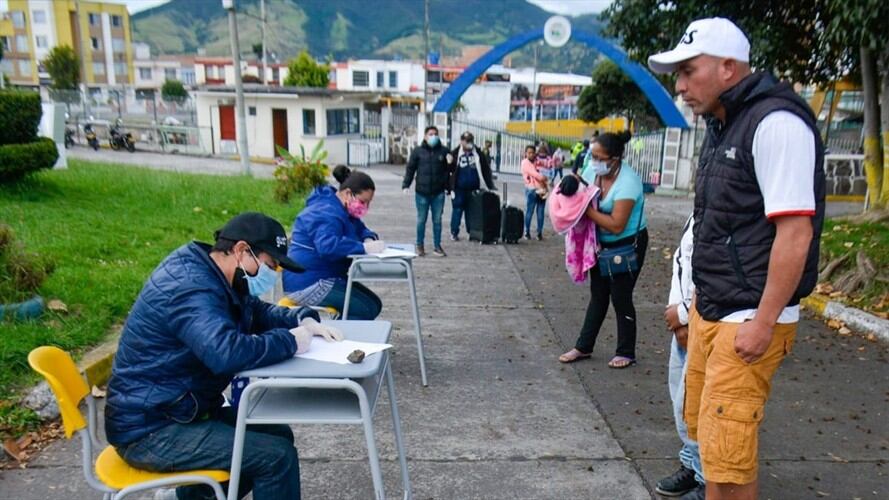 Salida de migrantes desde Nariño. Foto: Alcaldía de Pasto