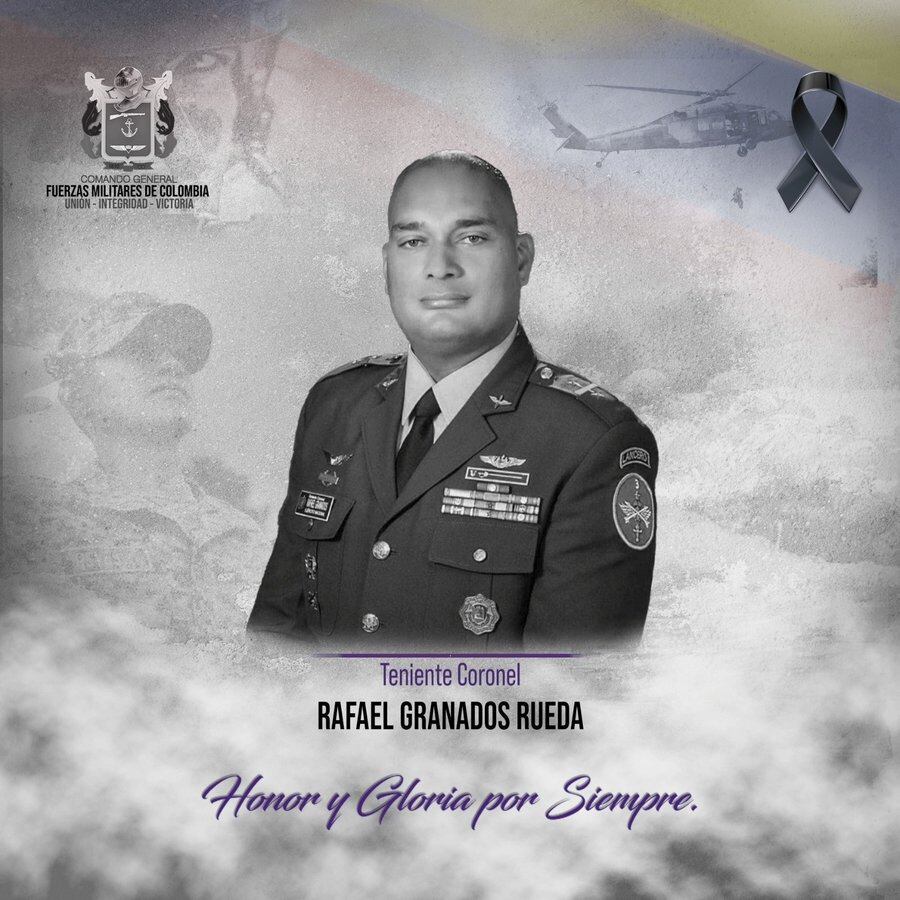 Teniente coronel Rafael Granados Rueda. Foto: Ejército Nacional