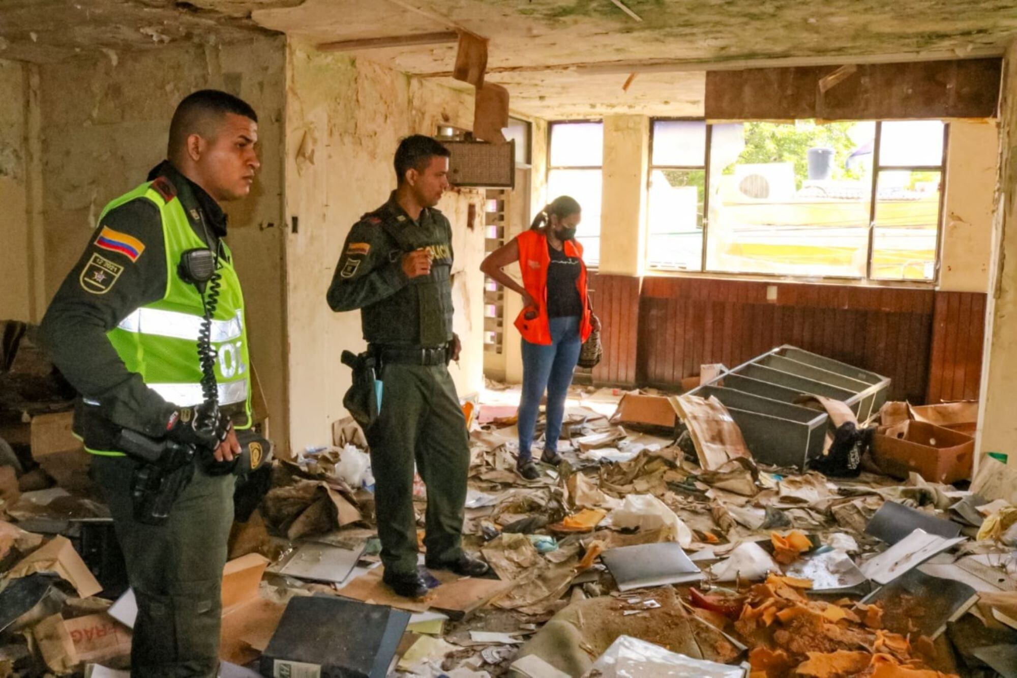 Así quedó el edificio luego de lo sucedido/ Gobernación del Magdalena