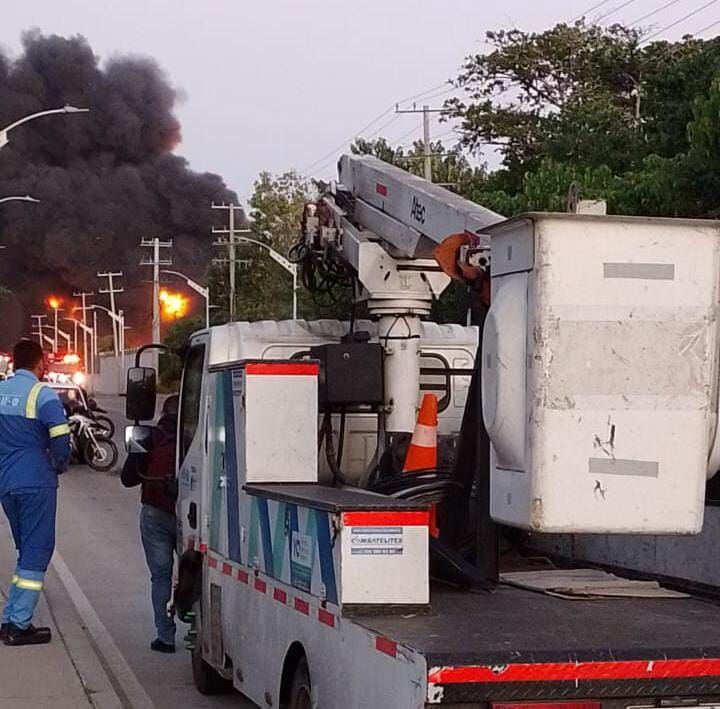 Los hechos se registran desde la madrugada. Foto: Cortesía, Empresa Air-e