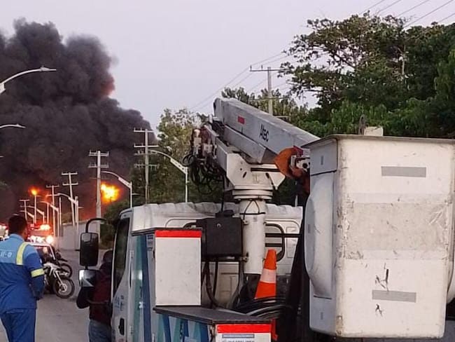 Los hechos se registran desde la madrugada. Foto: Cortesía, Empresa Air-e