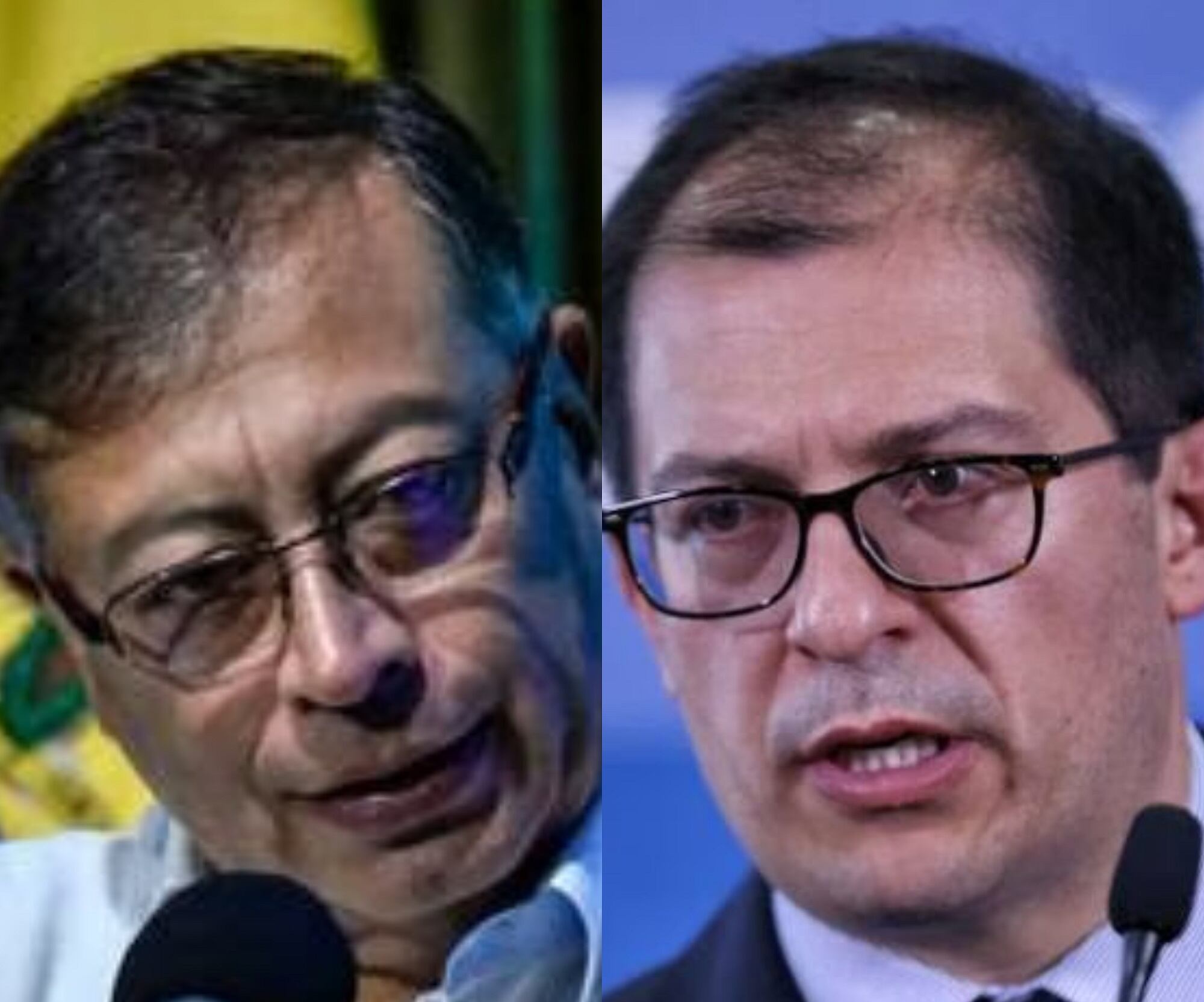 Gustavo Petro y Francisco Barbosa. Foto: Colprensa