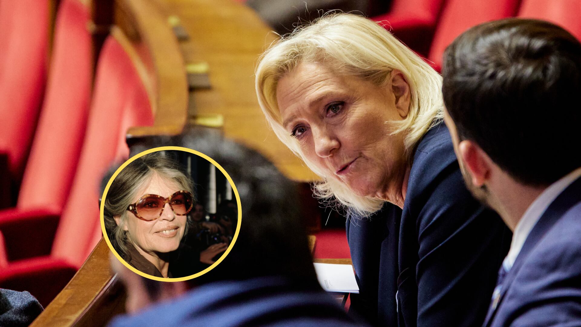 Brigitte Bardot. Foto: Franco Origlia/Getty Images.Marine Le Pen. Foto: Adnan Farzat/NurPhoto via Getty Images