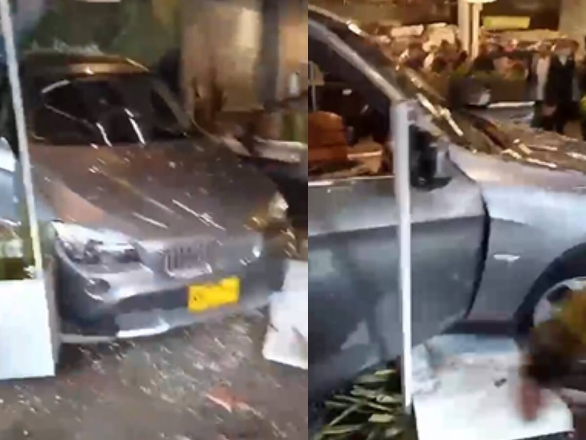 Vehículo se estrelló contra un supermercado en el norte de Bogotá: hay cinco heridos